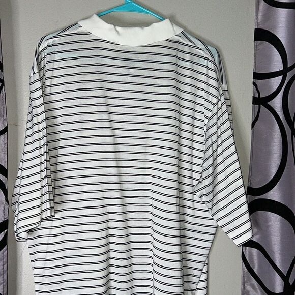 Ralph Lauren, golf polo, black and white striped, short sleeve size large - Picture 8 of 8